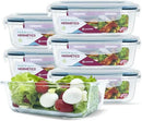 Kit de 15 Potes Herméticos de Vidro a Vácuo + BRINDE: 10 Copos Vidro Aruba